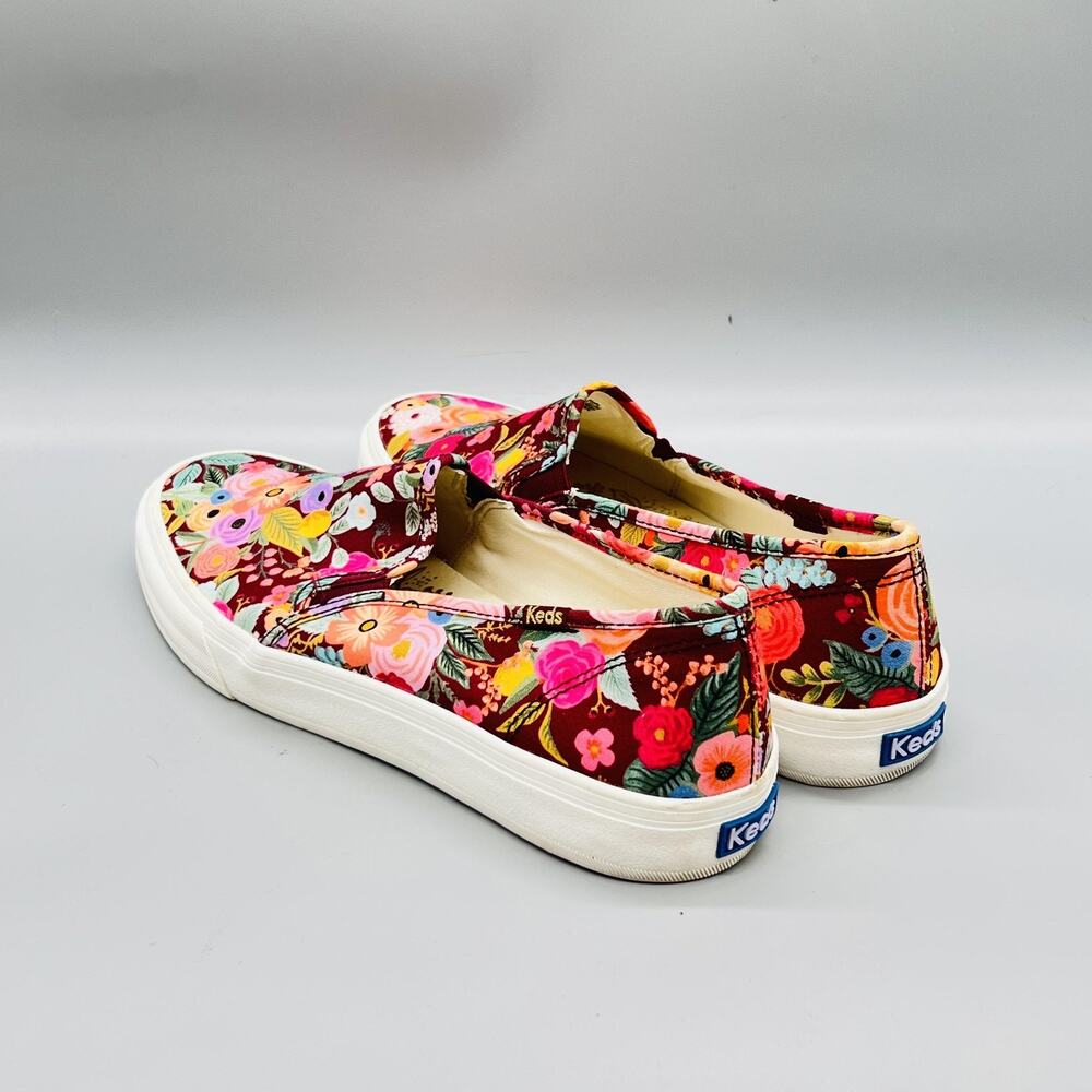 Keds Rifle Paper Co Shoes Womens 11 Multicolor Canvas Floral Slip On Sneakers - Picture 5 of 11